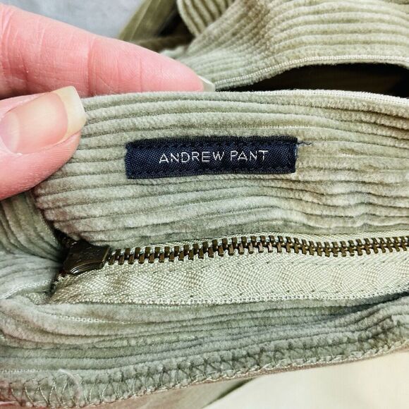 Vintage Polo Ralph Lauren Andrew Corduroy Pants Mens 42x32(29) Khaki Pleated - Picture 6 of 10